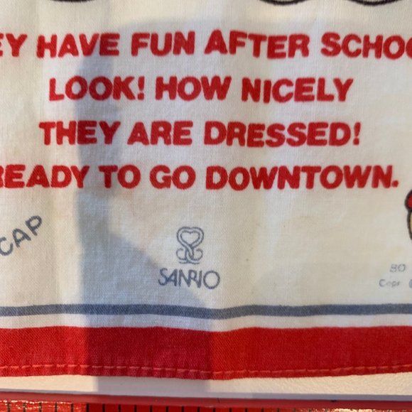 RARE LOT OF 3 VINTAGE 1970S SANRIO PATTY AND JIMMY HANDKERCHIEFS - Picture 15 of 16